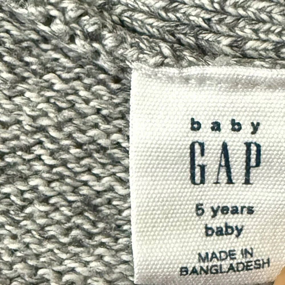 GAP Light Gray Heather Toddler Kids Button-Up Cardigan Sweater